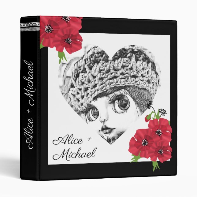 Your photo, heart, personal binder (Front/Spine)