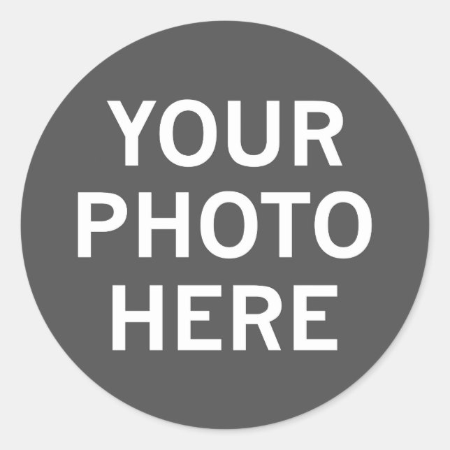 Your Photo Here Classic Round Sticker (Front)