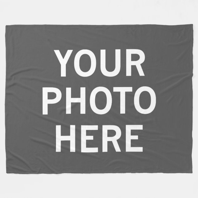 Your Photo Here Fleece Blanket (Front (Horizontal))
