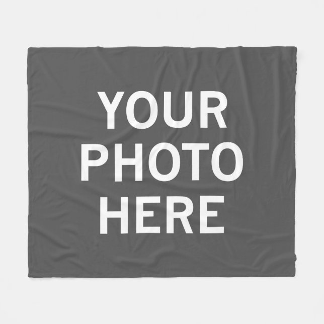 Your Photo Here Fleece Blanket (Front (Horizontal))