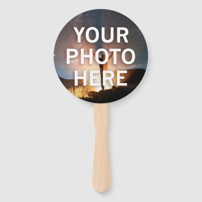 Your Photo Here Hand Fan (Front)