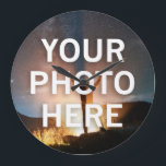 Your Photo Here Large Clock<br><div class="desc">Your Photo Here</div>