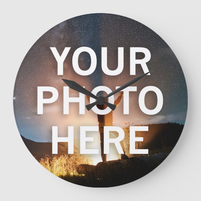 Your Photo Here Large Clock (Front)