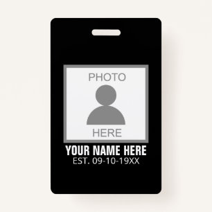 Your Photo Here Name and Age Badge