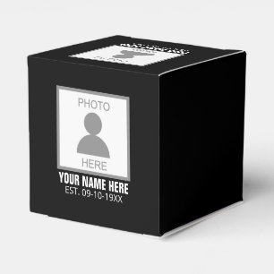 Your Photo Here Name and Age Favor Box