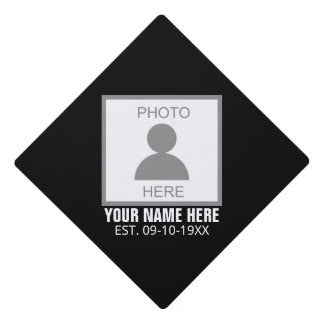 Your Photo Here Name and Age Graduation Cap Topper