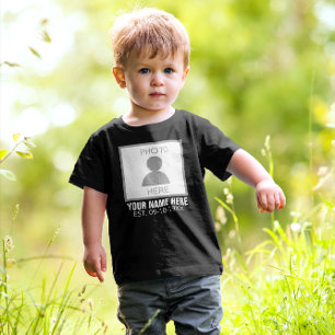 Your Photo Here Name and Age Toddler T-shirt