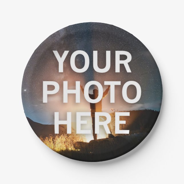 Your Photo Here Paper Plate (Front)