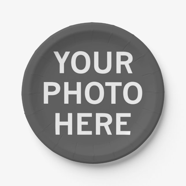 Your Photo Here Paper Plate (Front)