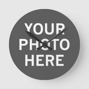 Your Photo Here Round Clock