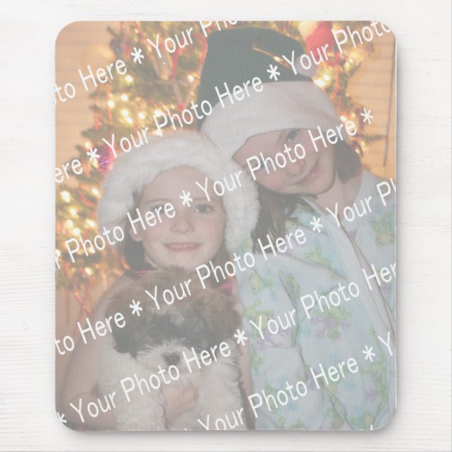 YOUR PHOTO HERE Template to Personalize Mouse Pad (Front)