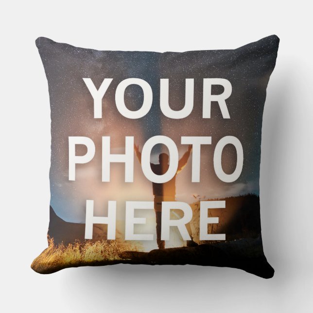 Your Photo Here Throw Pillow (Front)