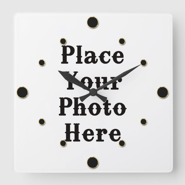 Your Photo Here Wall Clock (Front)