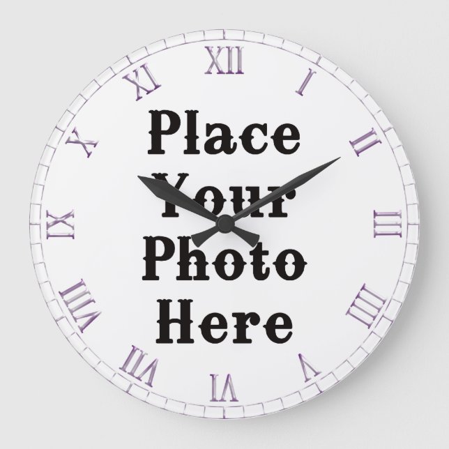 Your Photo Here Wall Clock (Front)