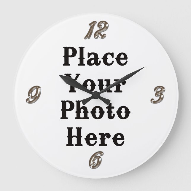 Your Photo Here Wall Clock (Front)