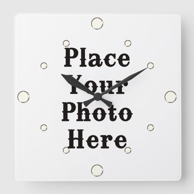 Your Photo Here Wall Clock (Front)