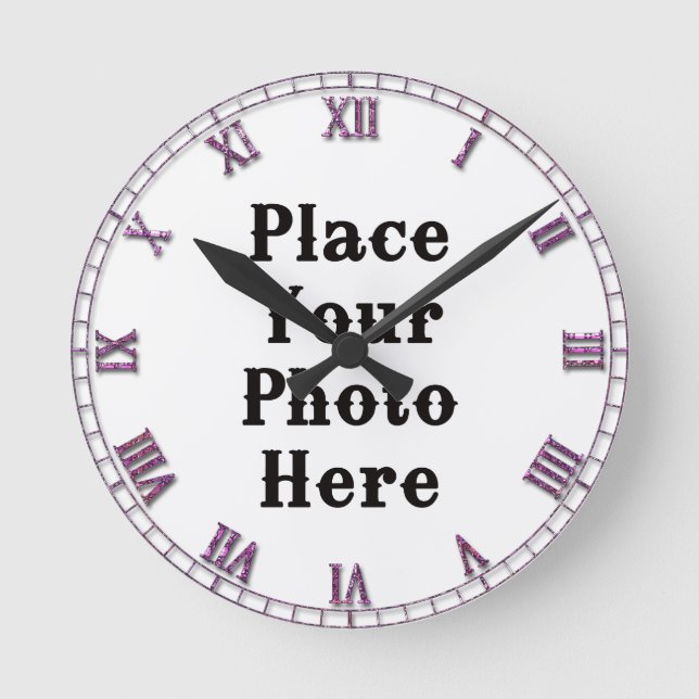 Your Photo Here Wall Clock (Front)