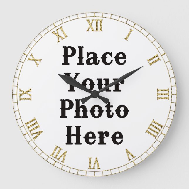Your Photo Here Wall Clock (Front)