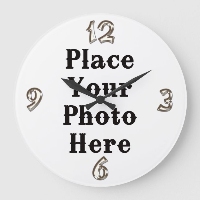 Your Photo Here Wall Clock (Front)