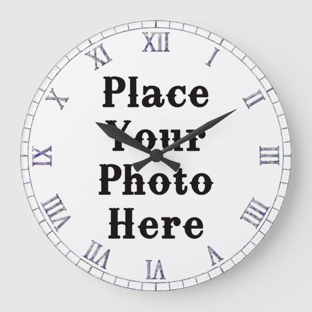 Your Photo Here Wall Clock (Front)