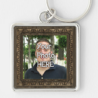 Your Photo Here Wood(Print) Frame Keychain