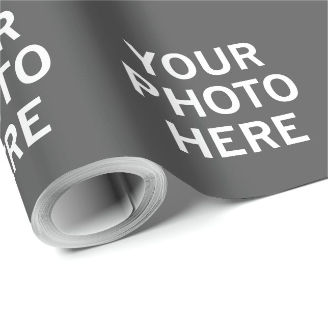 Your Photo Here Wrapping Paper (Roll Corner)