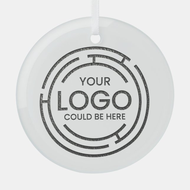 Your Photo, Image or Business Logo Custom Glass Ornament (Front)