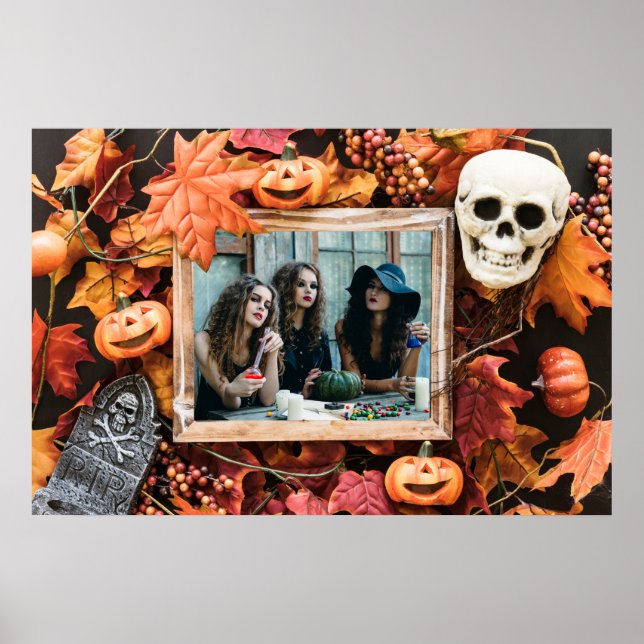 YOUR PHOTO in a Halloween Frame custom poster (Front)