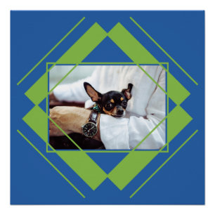 YOUR PHOTO in Geometric Pattern poster