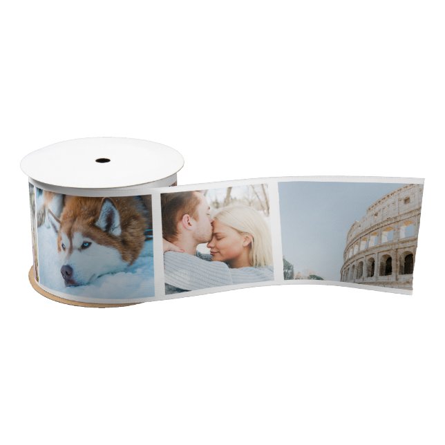 Your Photo Keepsake Custom Modern Satin Ribbon (Spool)