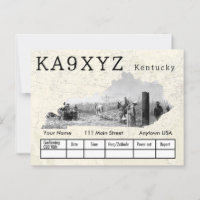 Your Photo Kentucky Shaped Cutout Custom QSL