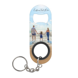 Your Photo Keychain Bottle Opener with Custom Text