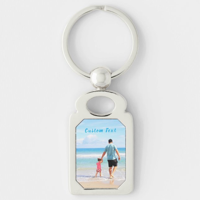 Your Photo Keychain Gift with Custom Text (Front)