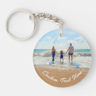 Your Photo Keychain Gift with Custom Text Name