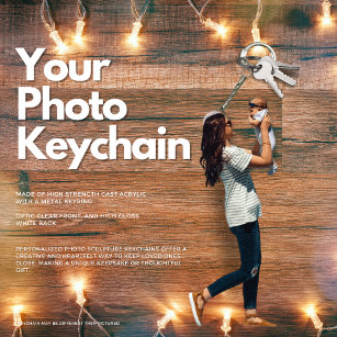 Your Photo Keychain Photo Sculpture Keychain