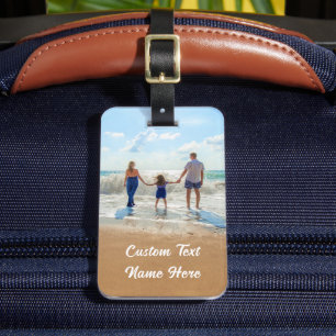 Your Photo Luggage Tag with Custom Text