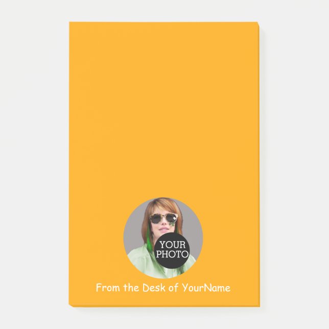 Your Photo Message Customize Easily Sun Yellow Post-it Notes (Front)
