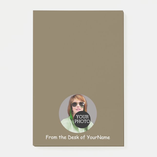 Your Photo Message Customize This Easily taupe Post-it Notes (Front)