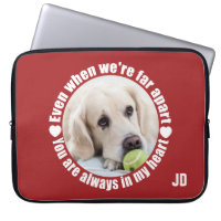 YOUR PHOTO & Monogram Far Apart laptop sleeves