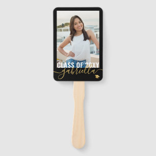 Your Photo Monogram Name Graduation Class of 2023  Hand Fan
