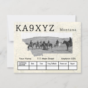 Your Photo Montana Shaped Cutout Custom QSL Postcard