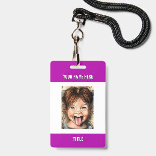 Your Photo Name Info Business Badges Example
