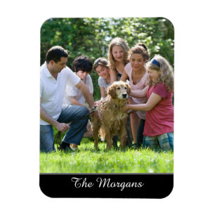 Your Photo & Name, or Message, in White Script Magnet