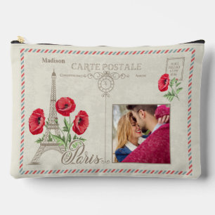 YOUR photo & Name Paris France Accessory Pouch