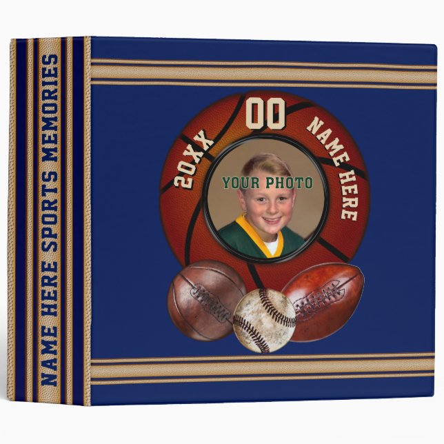Your Photo on Personalized Sports Photo Binder (Front/Spine)