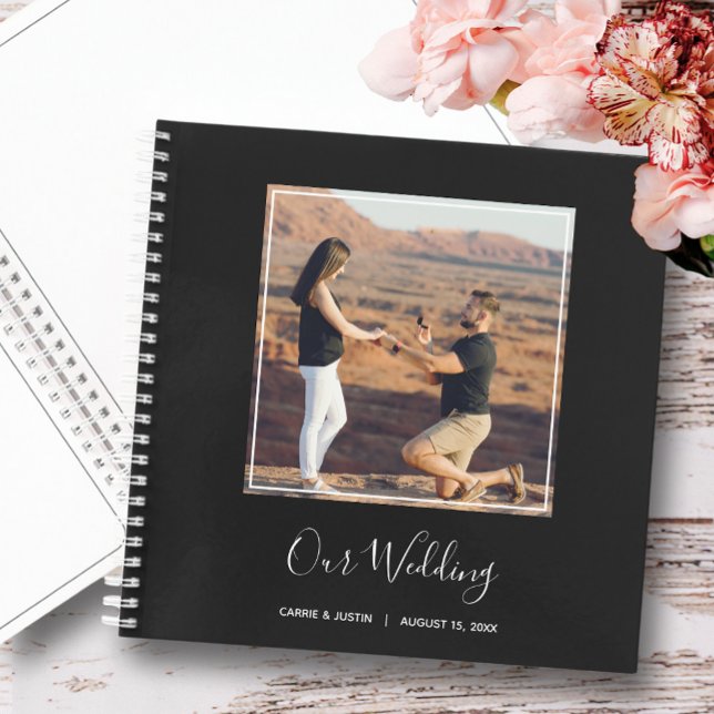 Your Photo on Wedding Guest Book (Choose SOFT or HARD cover and the inside page style.)