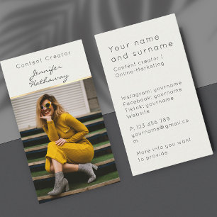 Your photo Online-Marketing content creator Business Card