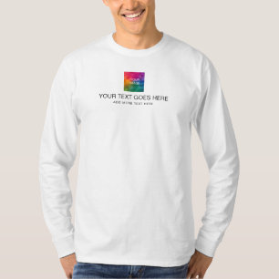 Your Photo Or Logo Add Text Mens Modern Custom T-Shirt