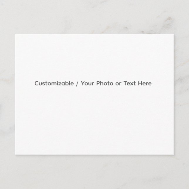 Your Photo or Text Here (Customizable Design) Holiday Postcard (Front)