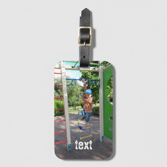Your photo, personalization luggage tag (Front Vertical)
